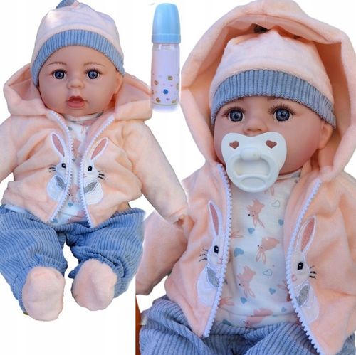 LALKA BOBAS w ubranku 45CM MÓWI I ŚPIEWA PO POLSKU + SMOCZEK+ butelka na Arena.pl