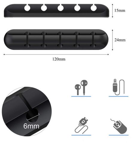 Organizer na kable przewody solidny uchwyt do biurka samoprzylepny klej 3M na Arena.pl