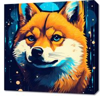 Obraz 60x60cm Lisek w Kosmosie