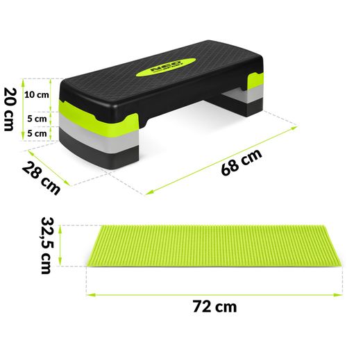 Step do ćwiczeń 3 stopnie NS-400 zielony na Arena.pl