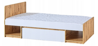 Nowoczesne Łóżko z Szufladą 90x195 Dąb Wotan ARKTICA DL 2 kolory
