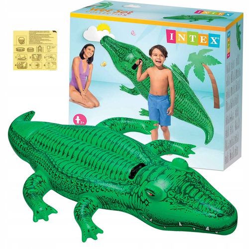 DUŻY DMUCHANY KROKODYL INTEX XXL MATERAC PLAŻOWY NA BASEN DLA DZIECI na Arena.pl