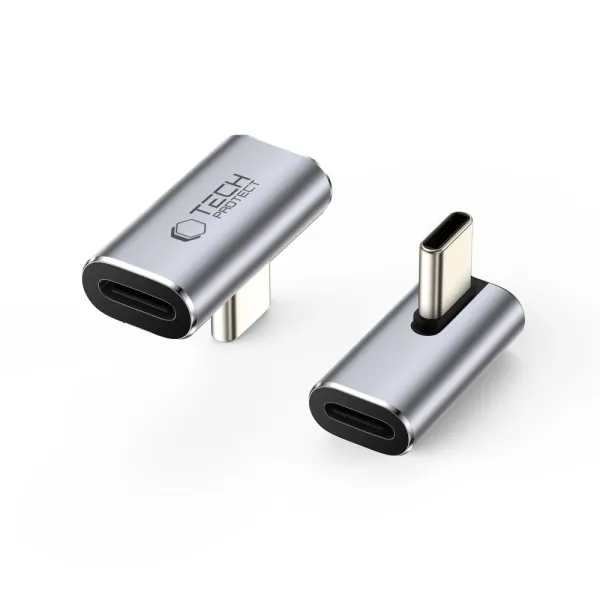 Adapter kątowy Tech-Protect Ultraboost AA03 USB-C - szary zdjęcie 1