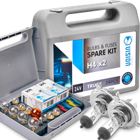 ZASOBNIK ŻARÓWEK VISION 2X H4 24V 75/70W +22 ELEMENTY TIR CIĘŻARÓWKA ŻARÓWK