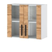 szafka kuchenna górna witryna przeszklona modułowa 80cm blande biała wotan