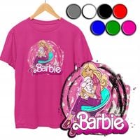 KOSZULKA DZIECIĘCA T-SHIRT Z NADRUKIEM - BARB.IE LALKI LALKA - L 146-152