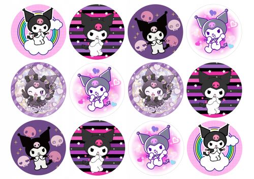 OPŁATEK na BABECZKI MUFFINKI zestaw na urodziny 12szt. - KURO.MI HEL.LO na Arena.pl