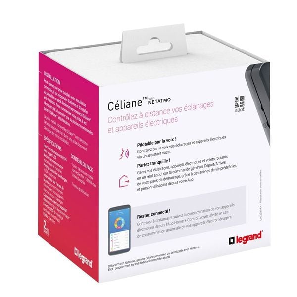 Celiane with Netatmo - gniazdo mobile connected 16A - Szare Legrand 064887 zdjęcie 2