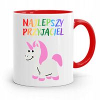 Kubek Czerwony Dla Dzieci Najlepszy Przyjaciel Z Nadrukiem Ze Zdjęciem