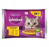 Whiskas w sosie z kurczakiem, z kaczką, z drobiem, z indykiem 8x85g