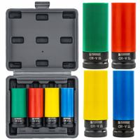 ZESTAW NASADEK UDAROWYCH DO FELG ALUMINIOWYCH 17/19/21/22 MM KOLOROWE 4 SZT