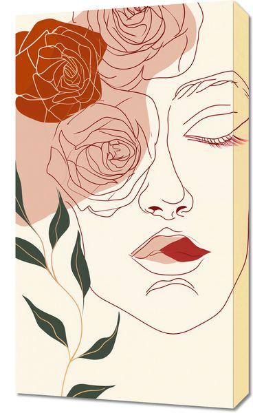 Obraz 40x70cm Beż i Twarz zdjęcie 1