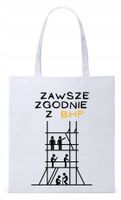 Dla Budowlańca Prezent Torba Eco Biała Shopper Z Nadrukiem Ze Zdjęciem