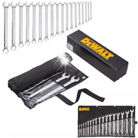 DeWALT ZESTAW KLUCZE PŁASKO-OCZKOWE 6-24 MM 18el DWMT19237-1 KOMPLET