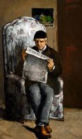 The Artist’s Father, Reading LÉvénement, Paul Cézanne - plakat 20x30 cm