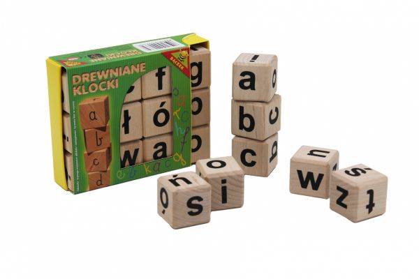 Klocki drewniane a,b,c zdjęcie 1