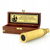 Prezent na URODZINY 30 40 50 60 luneta w drewnianym etui + GRAWER dla szefa