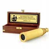 Prezent na URODZINY 30 40 50 60 luneta w drewnianym etui + GRAWER dla szefa