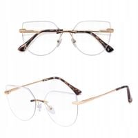 Bezramkowe Damskie Okulary Zerówki do KOMPUTERA Blue Light UV OPRAWKI Flexy