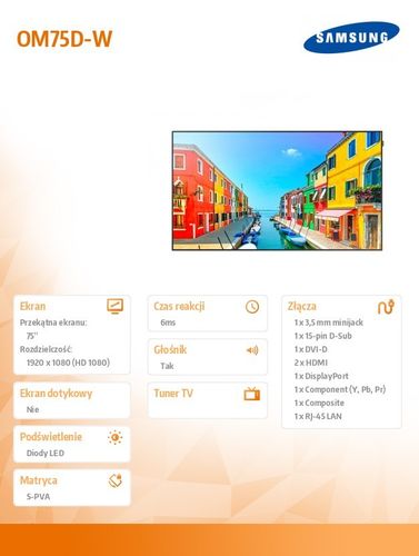 Samsung 75'' OM75D-W na Arena.pl