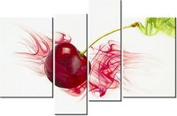 130CM 85 OBRAZ 4 ELEM SOCZYSTA WIŚNIA ŚCIENNY