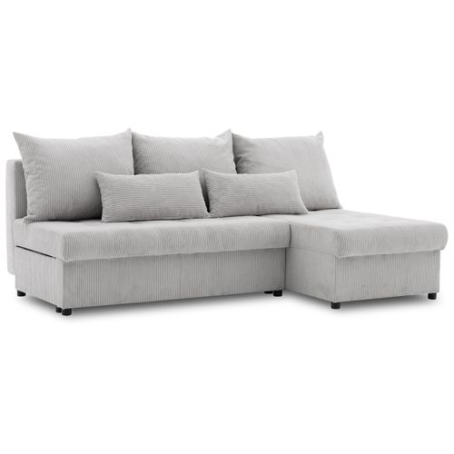 Narożnik uniwersalny, sztruksowy, LUMARO, 203x142x75 cm, szary | TYLETEGOTU na Arena.pl