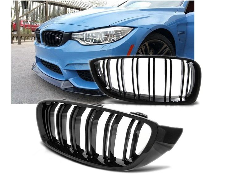 GRILL NERKI BMW 4 F32 F33 F36 13- M4 LOOK BLACK zdjęcie 3