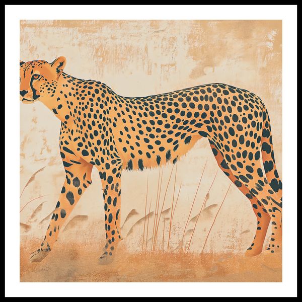 Plakat 80x80cm Gepard w Ruchu zdjęcie 3