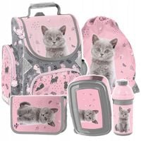 Tornister szkolny Paso Kot plecak klasa 1 2 3 dla dziewczynki