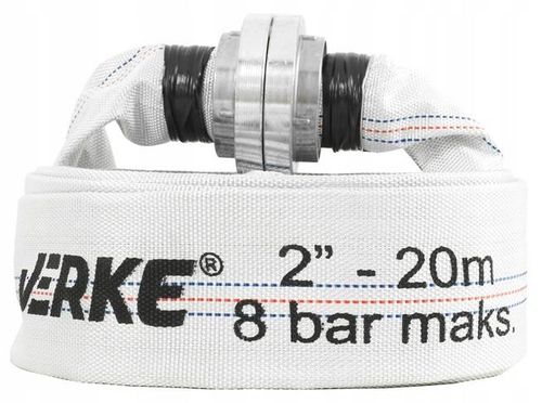 WĄŻ STRAŻACKI PARCIANY DO WODY SZAMBA 2'' 20m DO POMPY VERKE na Arena.pl