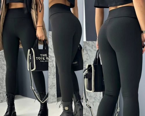 OCIEPLANE LEGGINSY W PRĄŻEK BAMBUSOWE wysoki stan CIEPŁE KRYJĄCE na Arena.pl