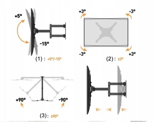 DUŻY MOCNY UCHWYT TELEWIZORA WIESZAK obrotowy DO UNIWERSALNY na Arena.pl
