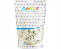 Balony Pastelowe Białe Gemar 13" - 33 cm /50 szt.