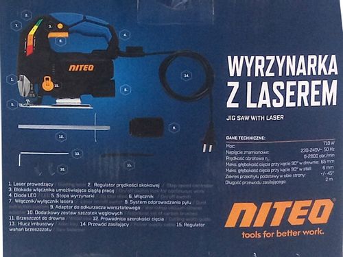 Wyrzynarka SDS 710W z laserem, regulacja prędkości na Arena.pl