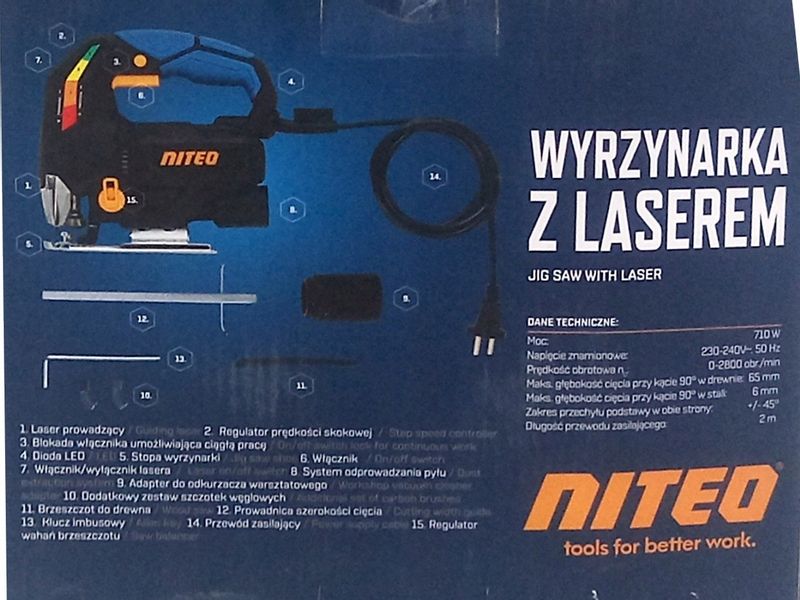 Wyrzynarka SDS 710W z laserem, regulacja prędkości zdjęcie 4