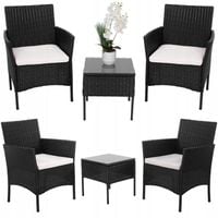 ZESTAW MEBLI OGRODOWYCH STOLIK FOTELE TECHNORATTAN KOMPLET MEBLE OGRÓD 2os.