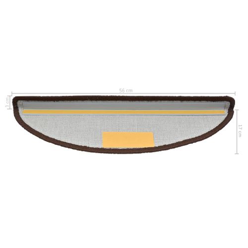 Nakładki na schody, 10 szt., 56x20 cm, brązowe na Arena.pl