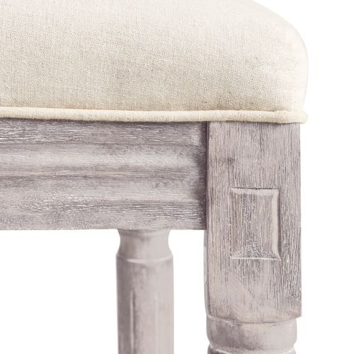 Stołki barowe, 2 szt., białe, len na Arena.pl