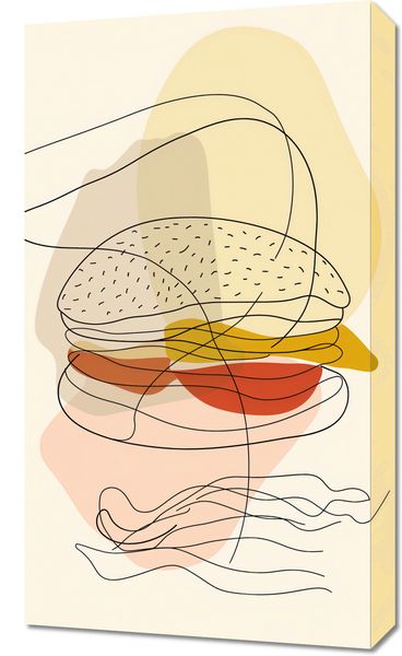 Obraz 40x70cm Cieniutki Burger zdjęcie 1