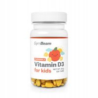 WITAMINA D3 DO SSANIA DLA DZIECI PYSZNE POMARAŃCZOWY SMAK - GymBeam 120 tab