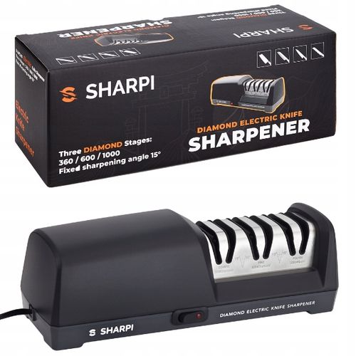 Elektryczna Ostrzałka Diamentowa Sharpi do Noży Kuchennych - 15° na Arena.pl