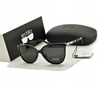 DAMSKIE Okulary POLARYZACYJNE Kocie Oczy CZARNE PRZECIWSŁONECZNE UV400 mark