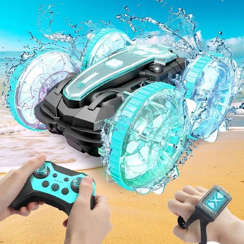 SAMOCHÓD ZDALNIE STEROWANY RC GESTAMI AMFIBIA 2 PILOTY 4x4 360° PŁYWAJĄCY na Arena.pl