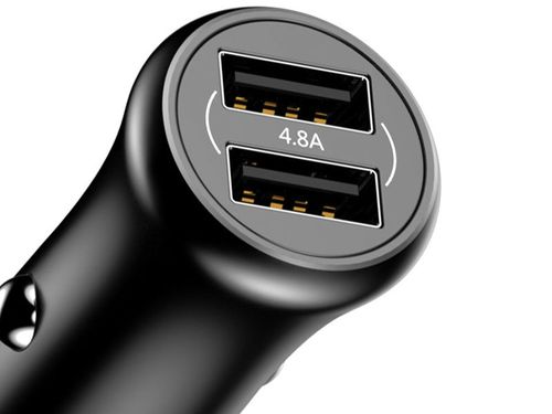 Ładowarka samochodowa Baseus Gentleman 4.8A 2x USB black na Arena.pl