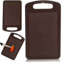 DESKA KUCHENNA DO KROJENIA PLASTIKOWA BRĄZOWA 30X20CM UCHWYT