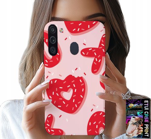 ETUI DO SAMSUNG GALAXY A21 - KOBIECE, MODNE WZORY XOXO SERCE + SZKŁO na Arena.pl
