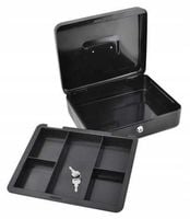 kasetka na pieniądze duża czarna 30x24x9cm