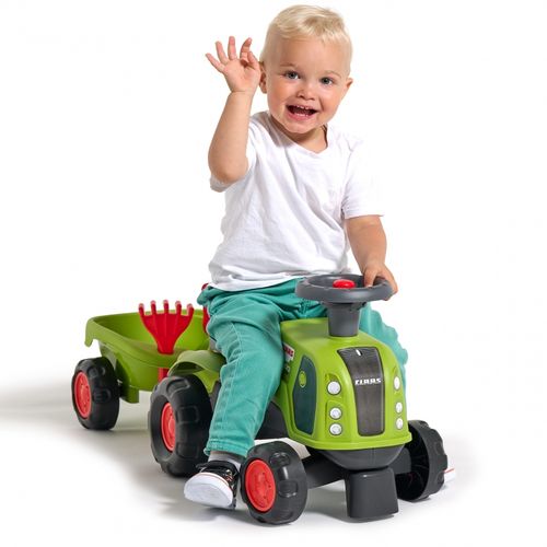 FALK Jeździk Claas 470 Arion Zielony z Przyczepką + Zestaw do piasku na Arena.pl