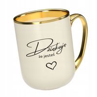Kubek na walentynki dziękuję że jesteś złoty upominek prezent urodziny