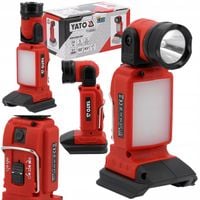 LATARKA AKUMULATOROWA 18V 2w1 LED 250LM KORPUS YATO IP20 RUCHOMA